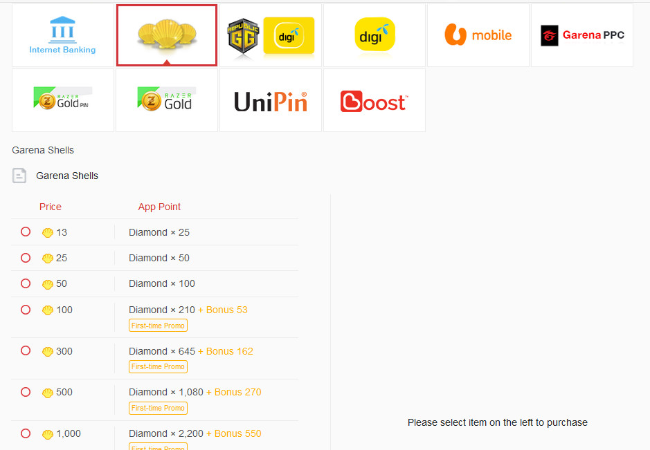 500 garena shells price deals